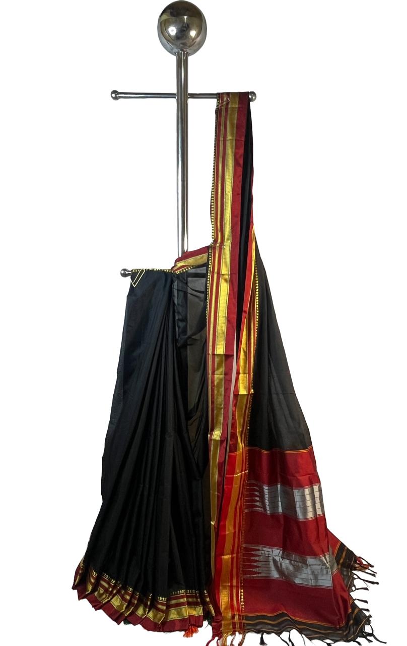 Ilkal Cotton Silk blend Plain Saree