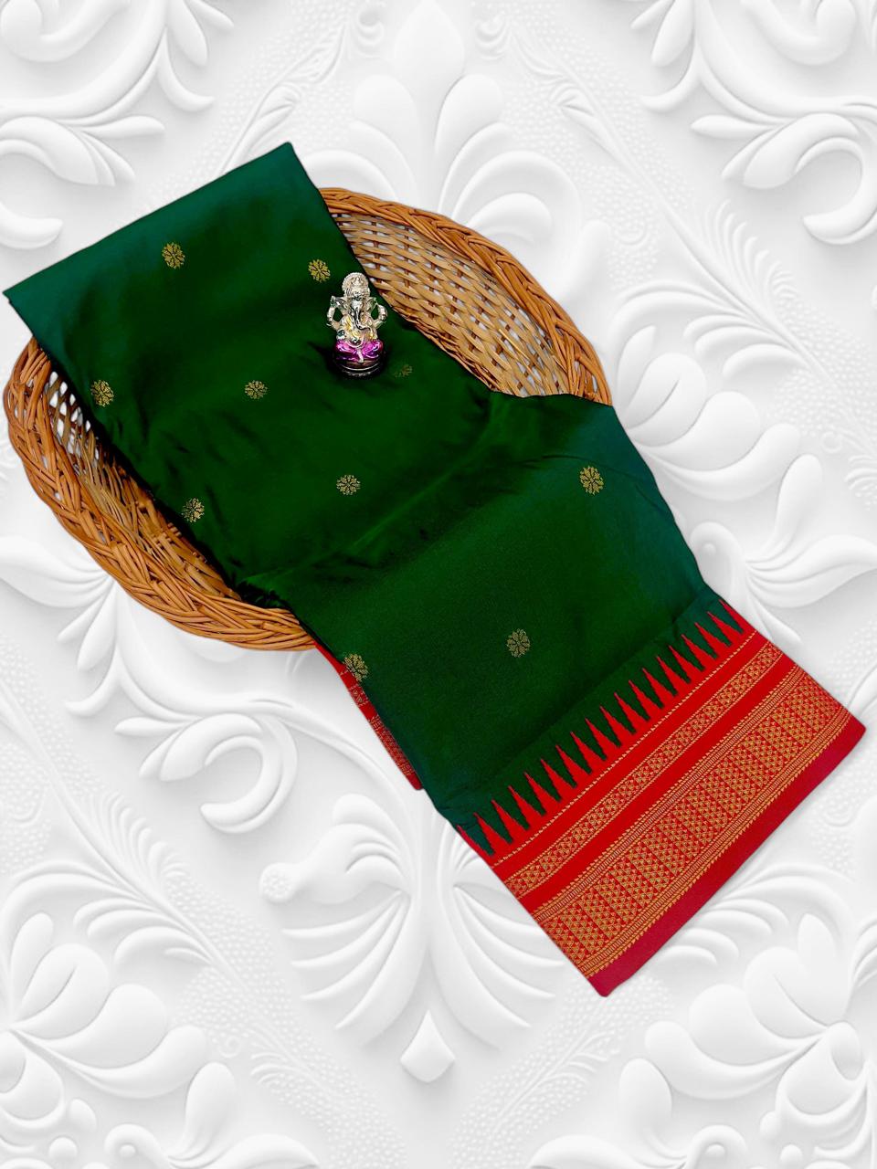 Paithani Semi Katan Silk Saree