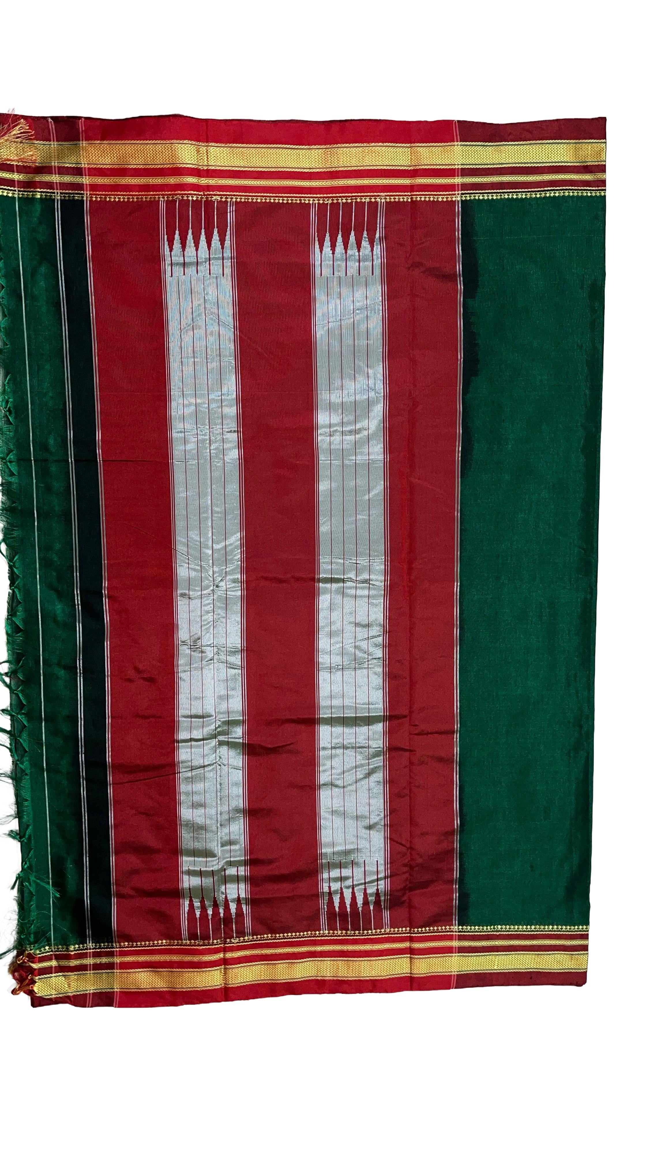 Ilkal Cotton Silk blend Plain Saree