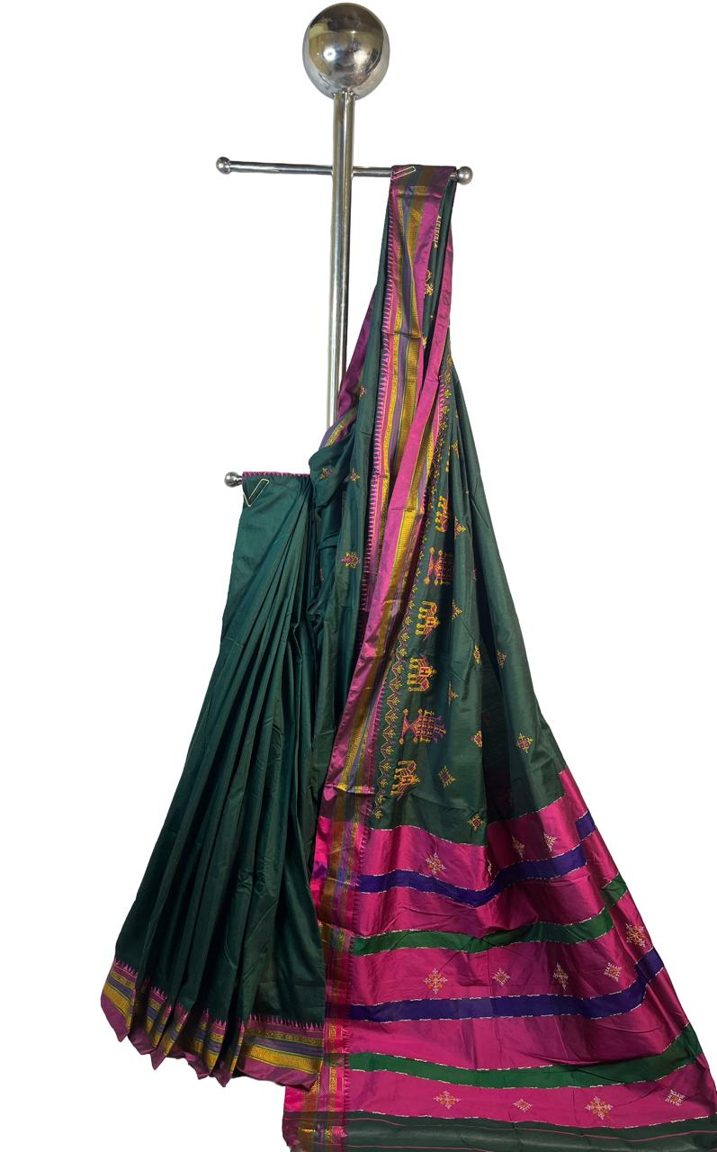 Soft Silk Cotton Ilkal Kasuti Saree