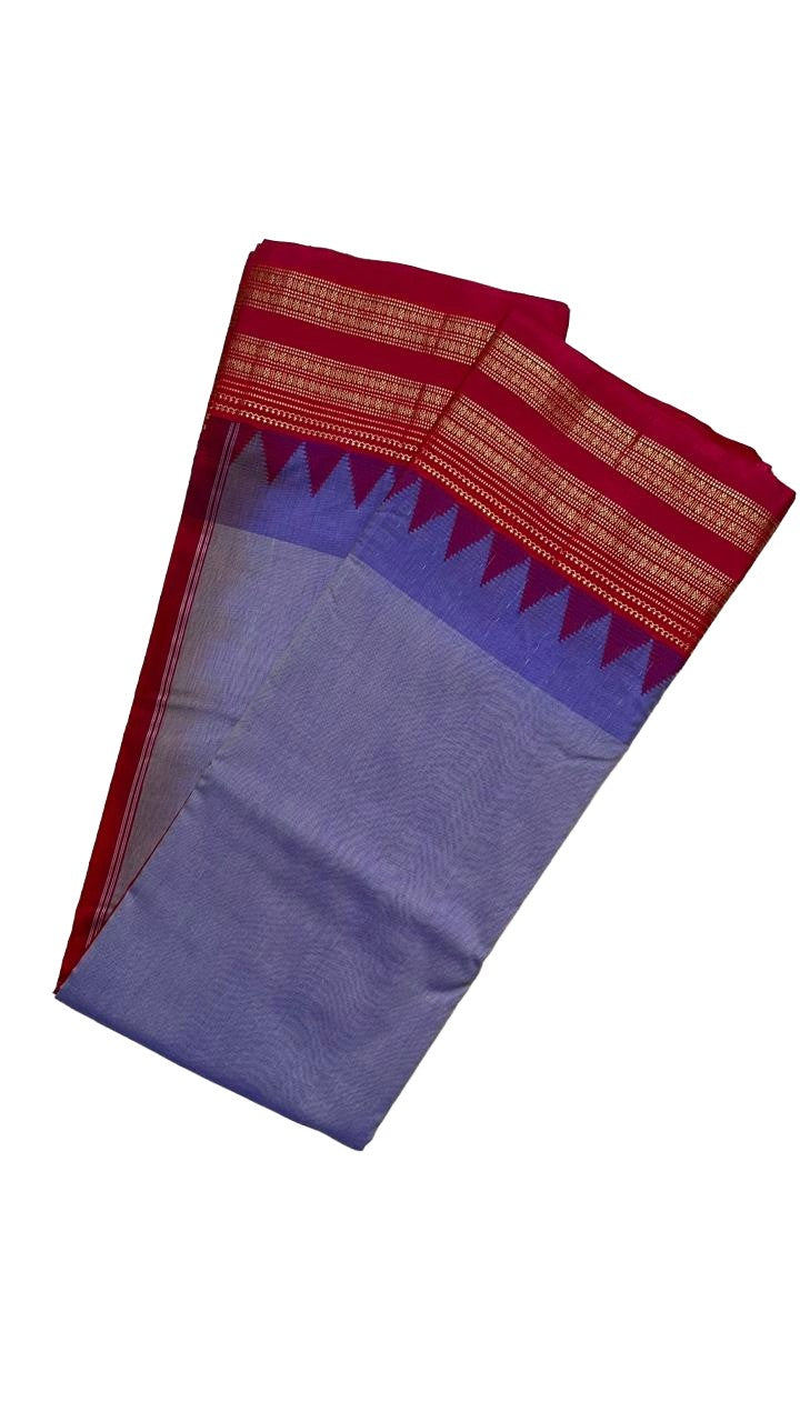 Ilkal Temple Border and Ganga Jamuna style saree