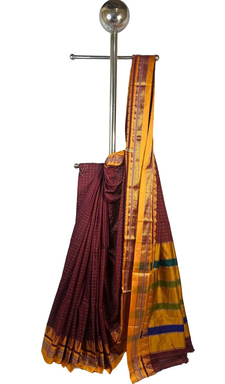 Ilkal Chikki weave texture Saree