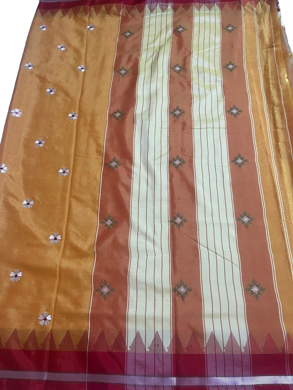Soft Silk Cotton Ilkal Embroidery Saree