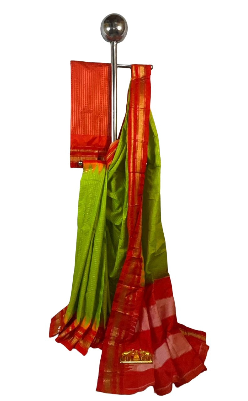Ilkal Cotton Silk Saree with Traditional Kattam Checks Saree