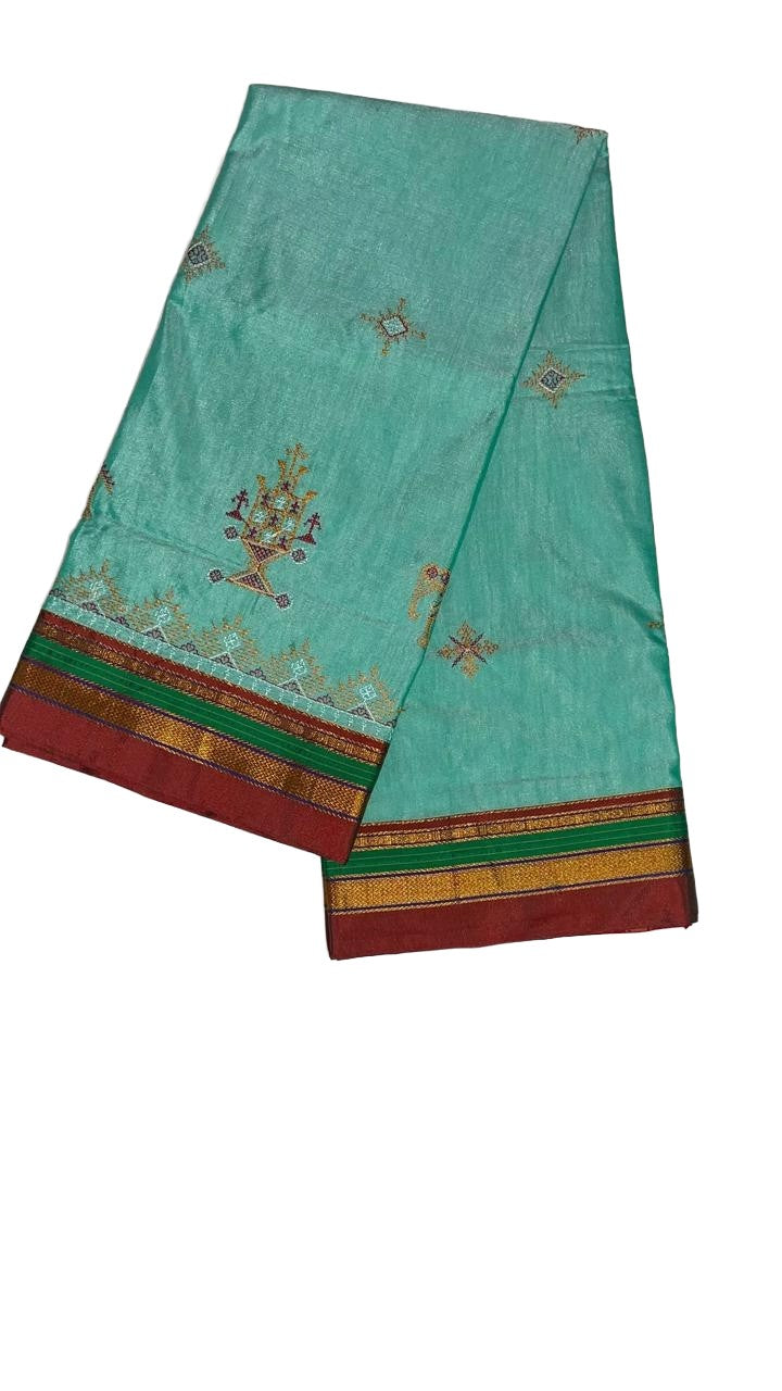 Soft Silk Cotton Ilkal Kasuti Saree