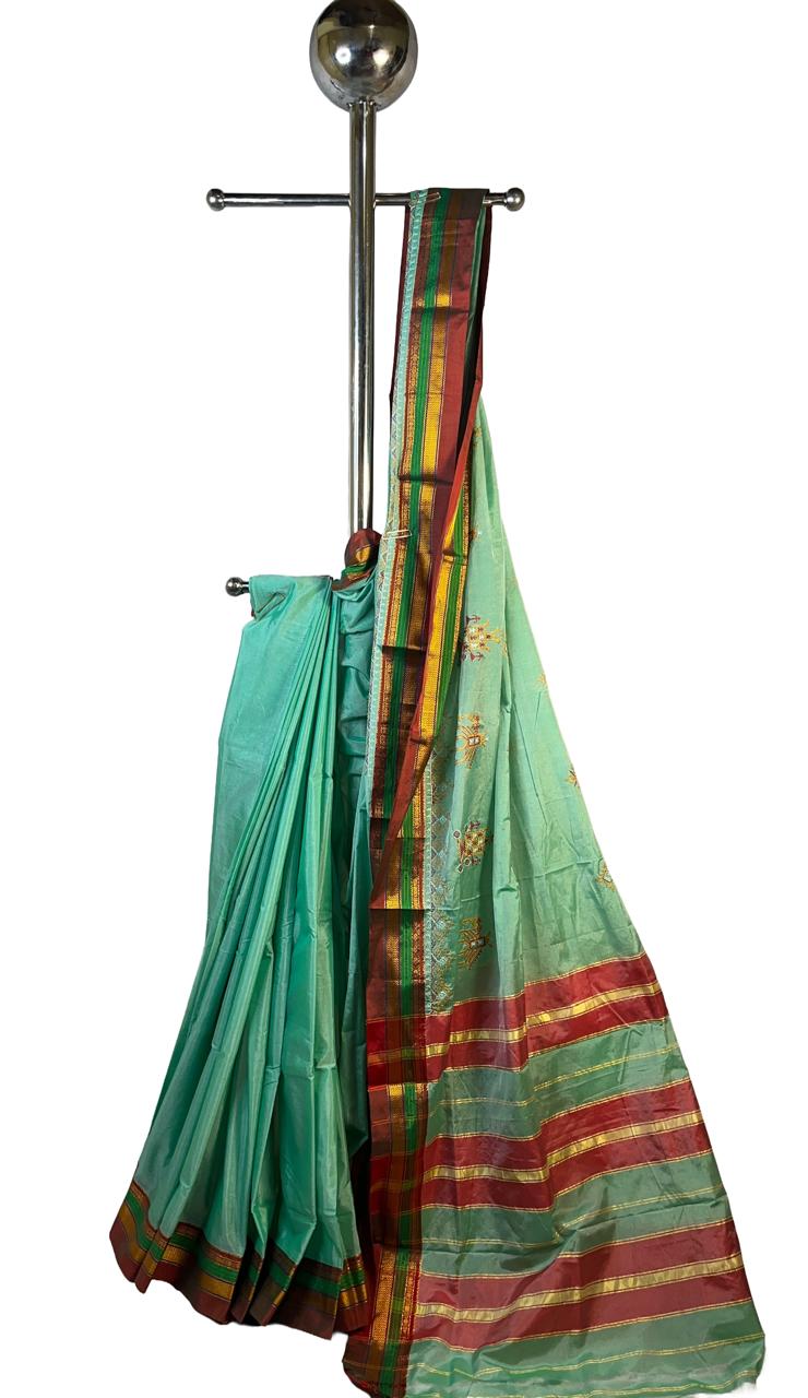 Soft Silk Cotton Ilkal Kasuti Saree