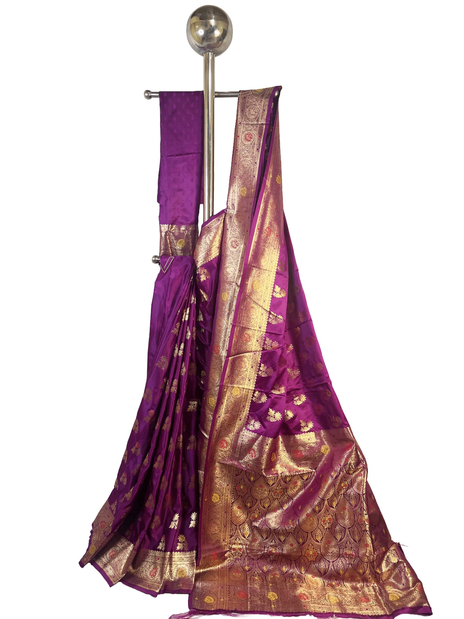 Premium Mushroom Satin Silk Saree