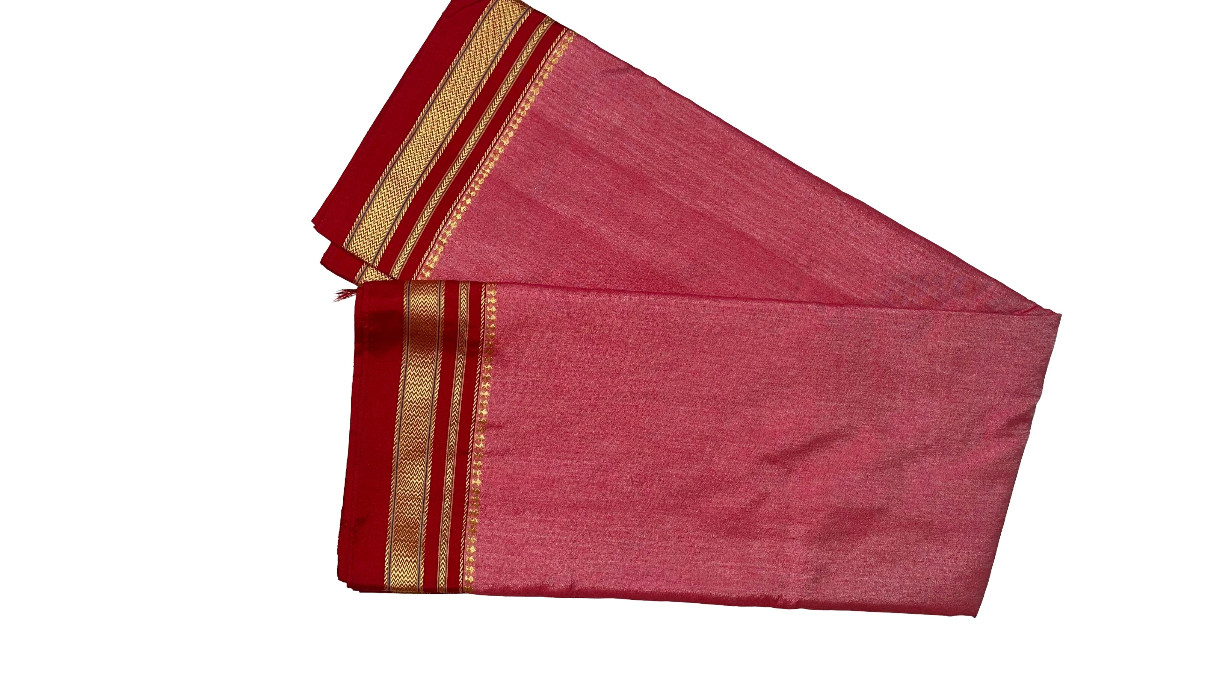 Ilkal Cotton Silk blend Plain Saree