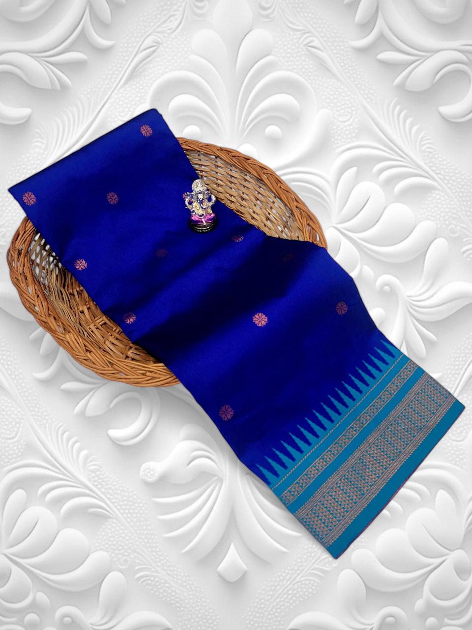 Paithani Semi Katan Silk Saree