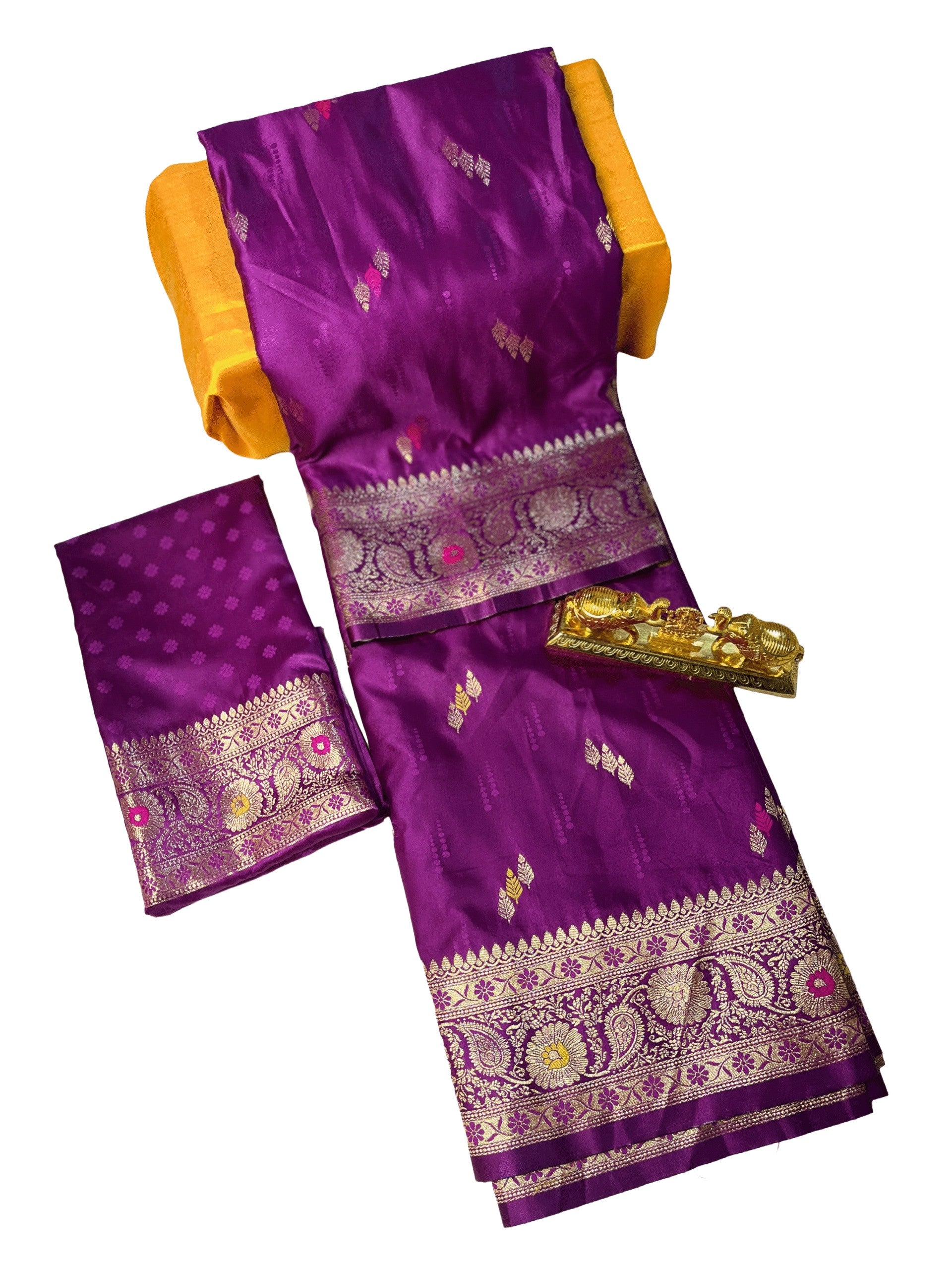 Premium Mushroom Satin Silk Saree