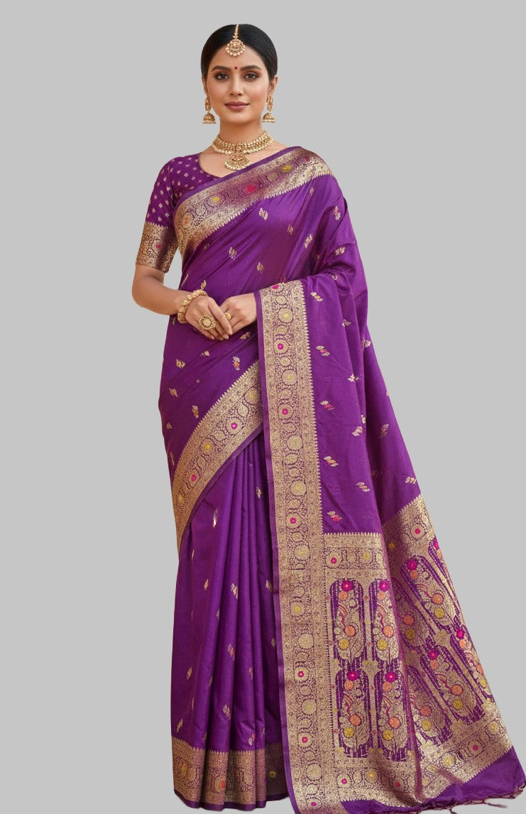 Premium Mushroom Satin Silk Saree