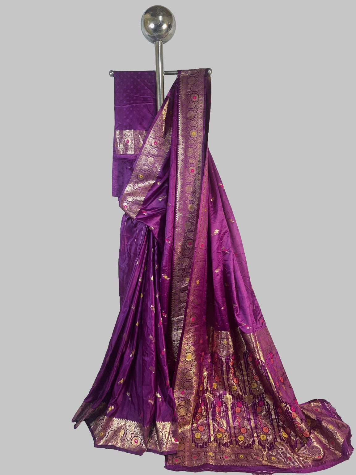 Premium Mushroom Satin Silk Saree