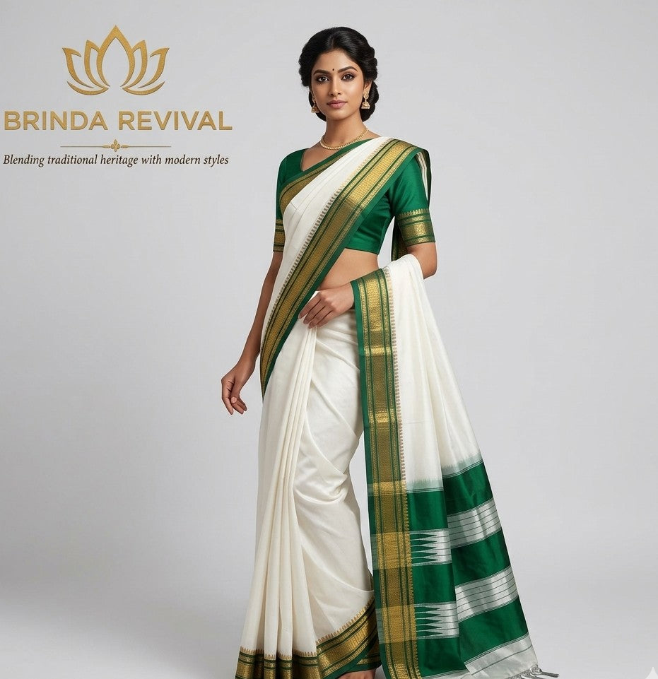 Ilkal Premium Cotton Silk Gadwal style