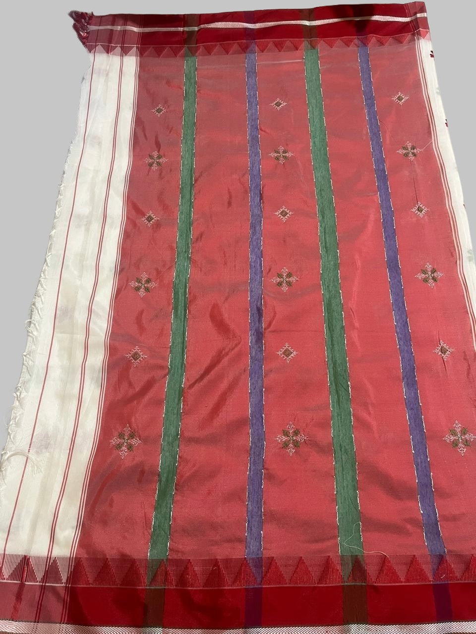 Soft Silk Cotton Ilkal Embroidery Saree