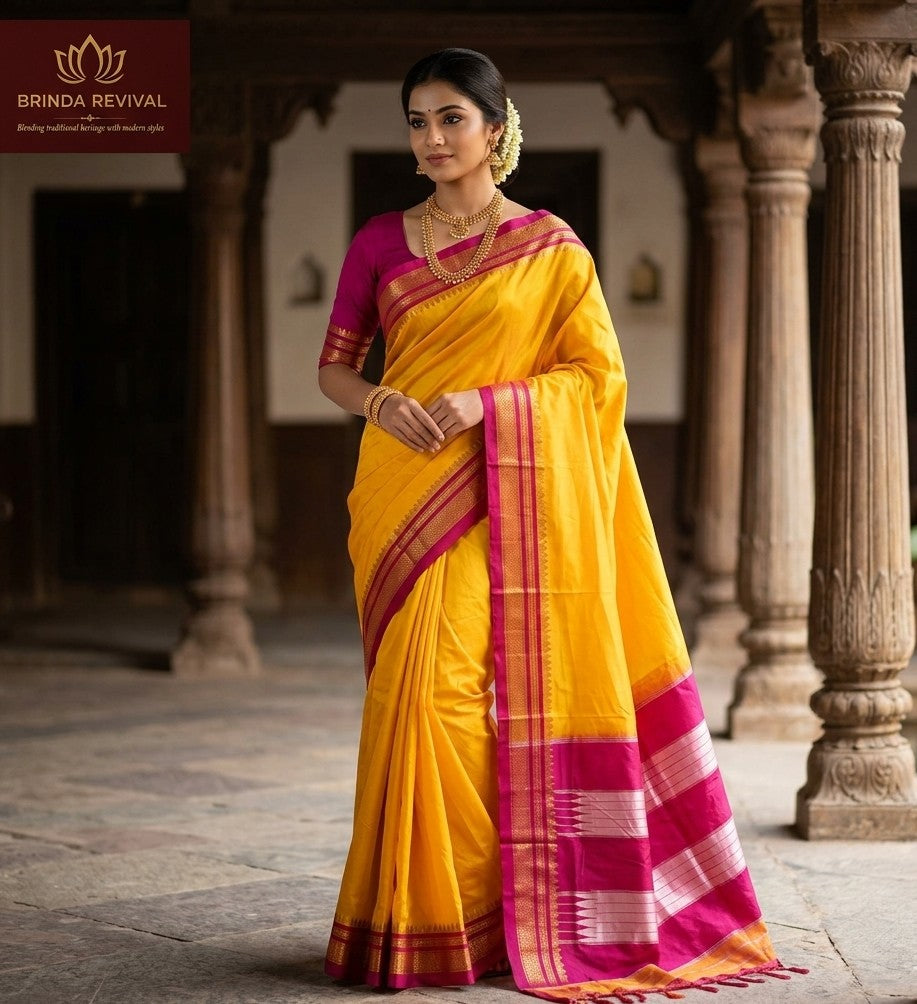 Ilkal Premium Cotton Silk Gadwal style