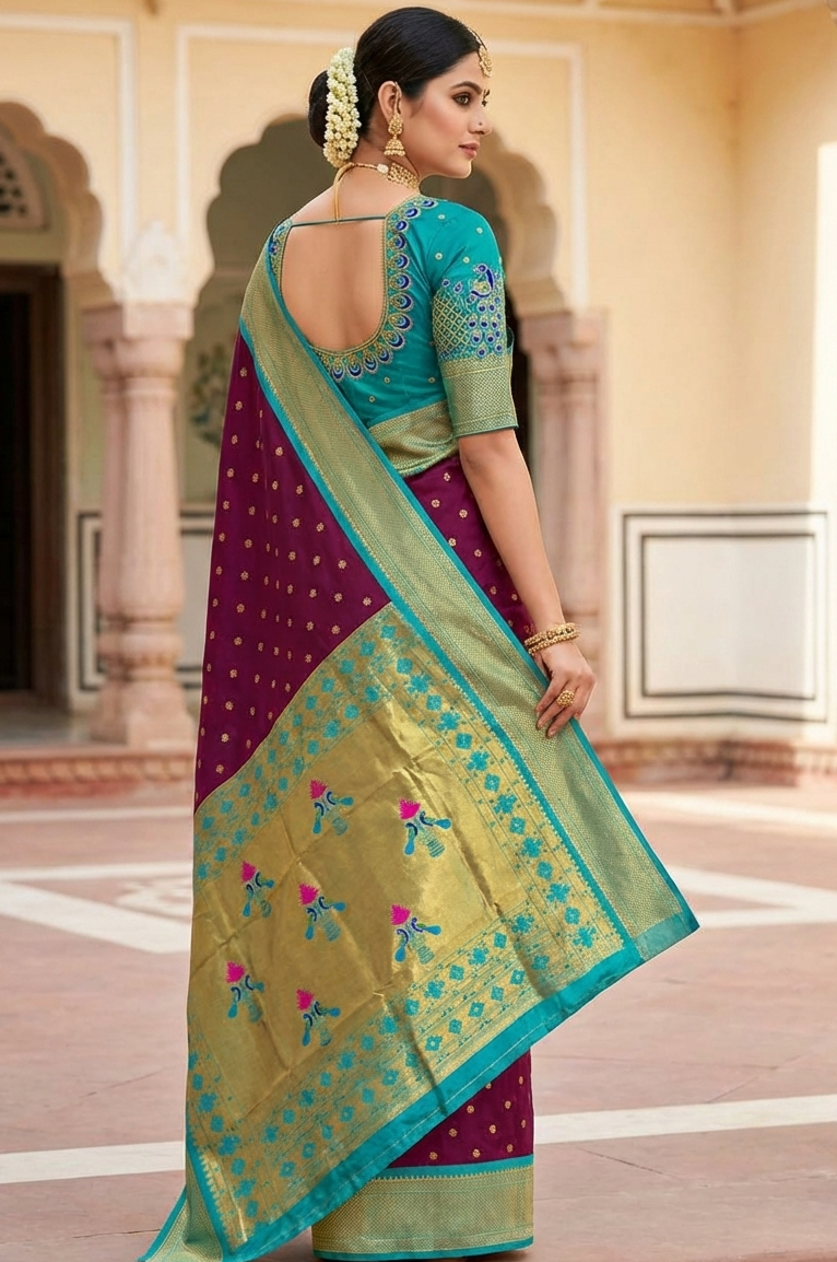 Yeola Kalanjali Pallu Paithani