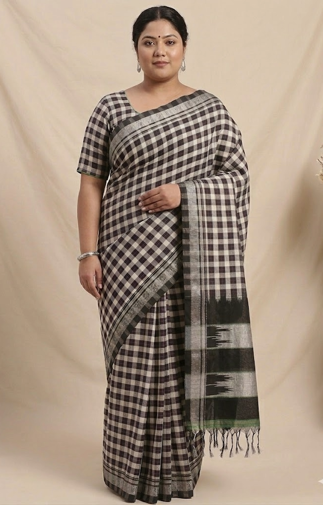 Ilkal pure cotton with pure silk pallu