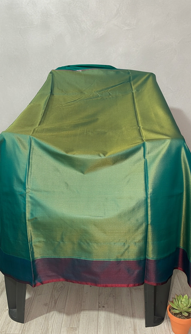 Magenta Banaras Pochampally Saree