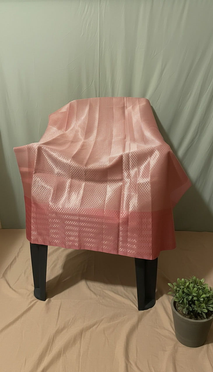 Banarasi Pastel Rose Pink Kota Silk Saree