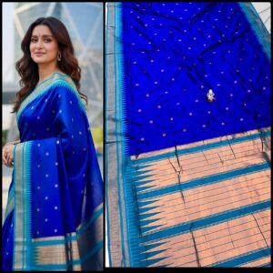 paithani half silk ilkal design